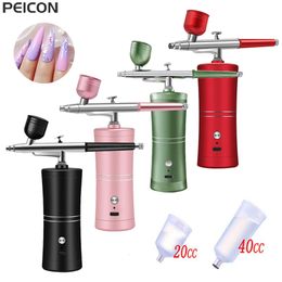 Cleaning Tools Accessories Airbrush Nail With Compressor Portable Air brush Nails For Art Paint Painting Crafts Kit 230908