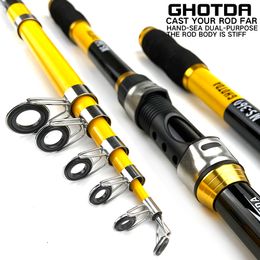 Boat Fishing Rods Carbon Fibre Rod Or Reel Combos Portable Telescopic Pole 13BB Spinning Set 230907