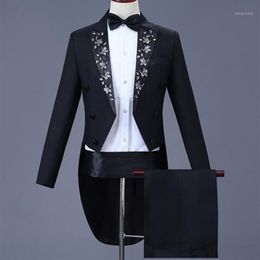 Men's Suits & Blazers Blazer Pants Men's Dress Tuxedo Suit Piano Costume Chorus Conductor's Male Set 2 Pieces 1216-246e