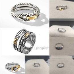 Ringe Twisted Damen Geflochten Designer Herren Modeschmuck für Kreuz Klassischer Kupferring Draht Vintage X Verlobung Jubiläumsgeschenk