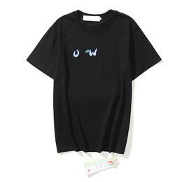 23ss Men's T shirts New Women Fashion Tops Sports Tshirt Summer Designer Ofs Crew TShirts Luxury Loose T shirts Casual Short Sleeves cartoon Oil Painting S-3XL