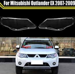 For Mitsubishi Outlander EX 2007-2009 Car Headlight Cover Headlamp Glass Lens Auto Shell Cover Transparent Lampshade Caps