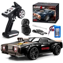 1:16 new remote control four-wheel drive high-speed drift car RC remote control car light controllable CAD retro racing muscle car