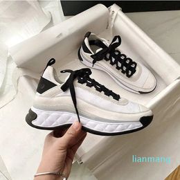 Luxury Designer Running Sneaker Shoe Women White Sports Round Head Lacing Air Cushion Height Casual Trainers Classic Girl Lace-Up Shoes Plus Size
