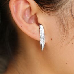 Charm SILVER Colour miccro pave cz earring design long top botton ear studs Copper lead nickle free Chic earrings 230907