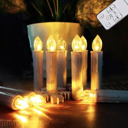 Candele LED Fiamme tremolanti con timer Candela remota per albero di Natale a batteria Anno Decorazione Finta 230907