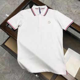 Mens Polos Shirt Designer T Shirts Short Polo Man Tops With Striped Necks Tshirts Unisex Streewears Short Sleeves S-3XL