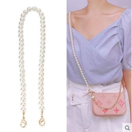 Bag Part 110cm Pearl Strap For Bags Women Handbag Accessories Gold Clasp Brand Bead Chain Tote Parts Chains Handle2630