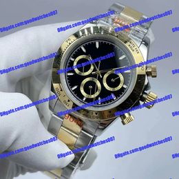 5 model luxury mens watches 40mm 126508 0 126503 steel bezel black dial mechanical automatic movement men's sport wristwatches No timer Gold stainless steel strap