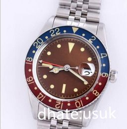 Vintage Watches Mens Blue Red Alloy Bezel Watch Men's BP V2 Version Factory Automatic Eta2836 Antique Steel Jubilee Bracelet 16710 Men 1675 Retro BPF Wristwatches