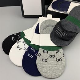 2022 High quality Fashion Designers Womens Ankle Socks Five Pair Luxe Socken Cotton Sports Letter Printed Women Men Boat Sock With183N