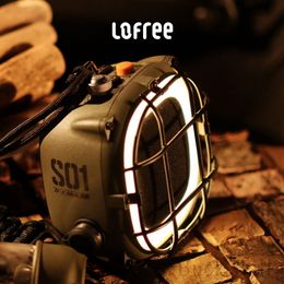 Portable Sers Lofree Fan S01 Ser Wireless Bluetooth Ipx6 Waterproof Basstreble Camping Music Player Atmosphere Light Man 230908