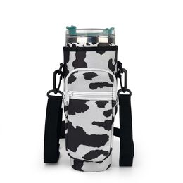 Neoprene Tumbler Pouch CrossbodyBag Multi Colors Gym Arm Bag Elastic Adjustable Bottle Bag DOM2376