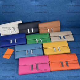 Soft Togo Long Wallets Whole Leather Card holders With Silver Hardware Purse Bags fashion Cowskin Genuine leather wallet For lady 281h