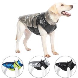 Dog Apparel Winter Soft Warm Clothing Labrador Sheepdog Reflective Waterproof Cotton Coat Medium Large Pet Vest Jacket