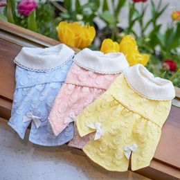 Dog Apparel Spring Summer Pet Clothes Kitten Puppy Swallowtail Skirt Small And Medium-sized Designer Thin Dress Chihuahua Yorkshire