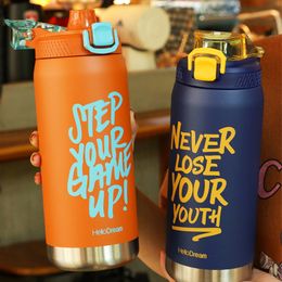 Water Bottles Nsulated Thermos Bottle Stainless Steel Thermal Mug Large Capacity Thermo with Tumbler Sports Cup Drinks Vacuum Flasks 230907
