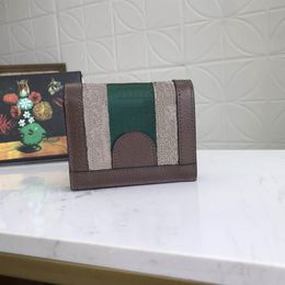 Original Luxury G word bags fold female designer coin purse ladies leather Diagonal span wallet credit card holder bag box sh308u