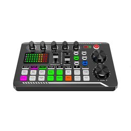 Lighting Studio Accessories Sound Card 16 Effects Noise Reduction Mixers Headset Mic Voice Control for Phone PC Computer DJ Music Party 230908