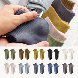 Women Socks Cotton Woman Sock 10Pairs High Quality Fashion Wild Sports Comfort Breathable Trend Harajuku Solid Colour Men Ankle Short