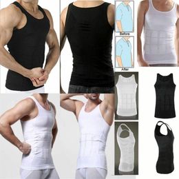 Men's Body Shapers 2021 Solid Tank Tops Men Slimming Tummy Shaper Vest Underwear Shapewear Belly Waist Girdle279f