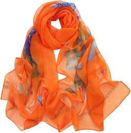 Scarves Pokeediotity Women's Scarf Lightweight and Elegant Flower Pattern Scarf Fashion Scarf Transparent Scarf ShawlLF2030908