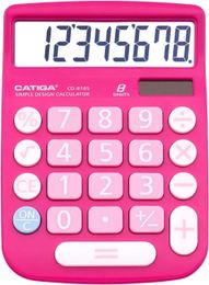 Calculators CATIGA CD8185 Office and Home Style Calculator 8-digit LCD display suitable for desktop and mobile use (pink) x0908