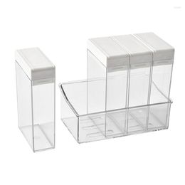 Storage Bottles Clear Seasoning Box Portable Transparent Food Containers Airtight Plastic Boxes For Spices Kitchen Tool