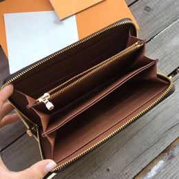 Card Holder Keychain Wallets purse Men woman High quality fashion purses Leather Long single zipper lady ladies Holders Coin 60017310T