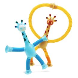 Decompression Toy Children Suction Cup Toys Pop Tubes Stress Relief Telescopic Giraffe Fidget Toys Sensory Bellows Toys Anti-stress Squeeze Toy 230907
