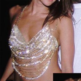 Other Fashion Women Shiny Body Jewellery Necklace Bra Y Bikini Accessories 221008 Drop Delivery Dhkjc