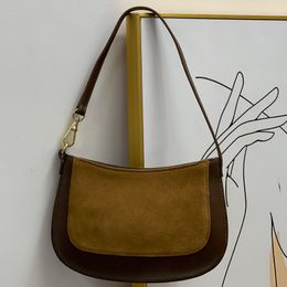 Underarm Shoulder Bag Designer Handbag Women Tote Bags Suede Leather Zipper Hobos Bag Gold Hardware High Quality Cell Phone Pocket Ladies Travel Handbag