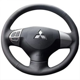 Suitable for Mitsubishi Wing Shin Jin Xuan Ou Lan De Specialised leather hand sewn car steering wheel cover