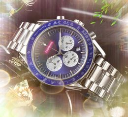 Men's quartz automatic mechanical watch stopwatch all stainless steel case strap quartz battery super luminous waterproof watches Birthday Gifts Montres de luxe