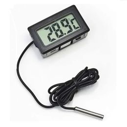 Mini LCD Digital Thermometer Aquarium Car Water Bath Temperature Tester Detector Monitor Embedded Temperature Sensor 1M