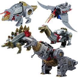 Action Toy Figures Arrive G1 KO Transformation Toys 5 IN 1 Action Figure Classic Dinosaur Robot Deformation Model Kids Children Gift 230908