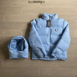 Hoodies Sweatshirts Down Parkas Lovers' Blue Simple Letter Small Label Cotton Suit Jacket Coat Versatile Trend