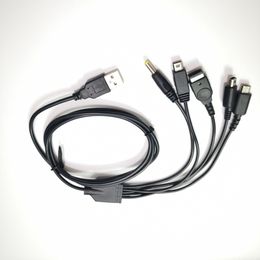 1.2m 5 in 1 USB Game Charger Cable Cord Charging Wire For Nintendo 3DS XL NDS Lite NDSI LL GBA SP Wii U PSP