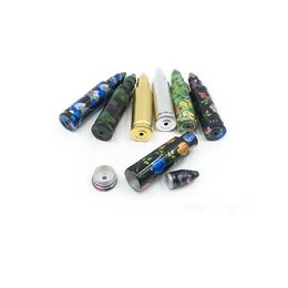 Colours Bullet Aluminium Metal Smoking Pipe Mini Creative and Convenient Cartridge Tobacco Herb Pipes Shisha Hookah Sneak a Toke Bongs