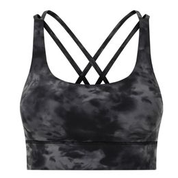 lu-68 cross back yoga sports bra high strength running fitness sexy shockproof upper support women underwears sport bra gym clothe204I