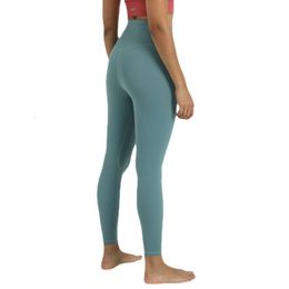Lu-88 Women Yoga Legging Sweat Pants High Waist Sports Gym Wear Leggings Elastic Fitness Lady Overall Full Tights Workout Womens Yoga Pant