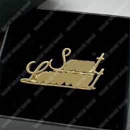 Designer Brooches Fashion Broche For Woman Brand Classic Letters Mens Clothing Gold Silver Luxurys Brooch Jewellery Pins Tomsid280o