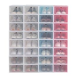 12pcs Shoe Box Set Multicolor Foldable Storage Plastic Clear Home Organizer Shoe Rack Stack Display Storage Organizer Single Box X247M