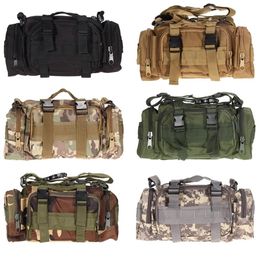 Outdoor Tactical Bag Military Molle Backpack Waterproof Oxford Camping Hiking Climbing Waist s Travel Shoulder Pack 220818333g