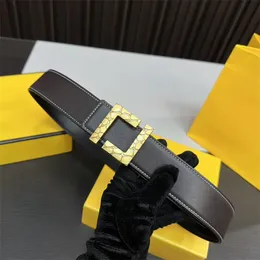 Genuine Leather Belt Mens Designer Belts for Womens Cowskin Belt Gold Silver Black Buckle Belts F Waistband Cintura Ceintures Girdle 23993D