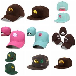 2024 24 Styles Newest Arrival Padreses- SD Letter Baseball Caps Adjustable Hip Hop Cap Snap Back Carras Bone Swag Snapback Hats