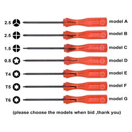 Red 360 Screwdriver Tri Wing 2.5 Y 2.0 Phillips PH00 1.2 Pentalobe P5 Star Torx T4 T5 T6 Triwing Y Screw Driver Key 1000 pcs/lot