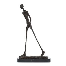 Walking Man Statue Bronze by Giacometti Replica Abstract Skeleton Sculpture Vintage Collection Art Home Decor 210329209K