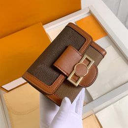 Classic DAUPHINE COMPACT WALLET Women Designer Wallets Long Wallet Credit Card Holder Case Iconic Luxury Short Purses Lady Fashion2376