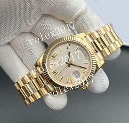 besttime Mens Bezel Super Men's 904L 40mm BPF Factory Edition Two 18K Rose Gold White Silver Roman Dial YG Bracelet 2813 Automatic sapphire Wristwatches